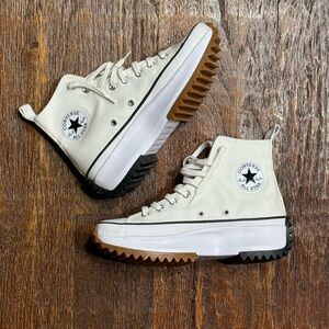 Converse White and Black Run Star Hike High-Tops